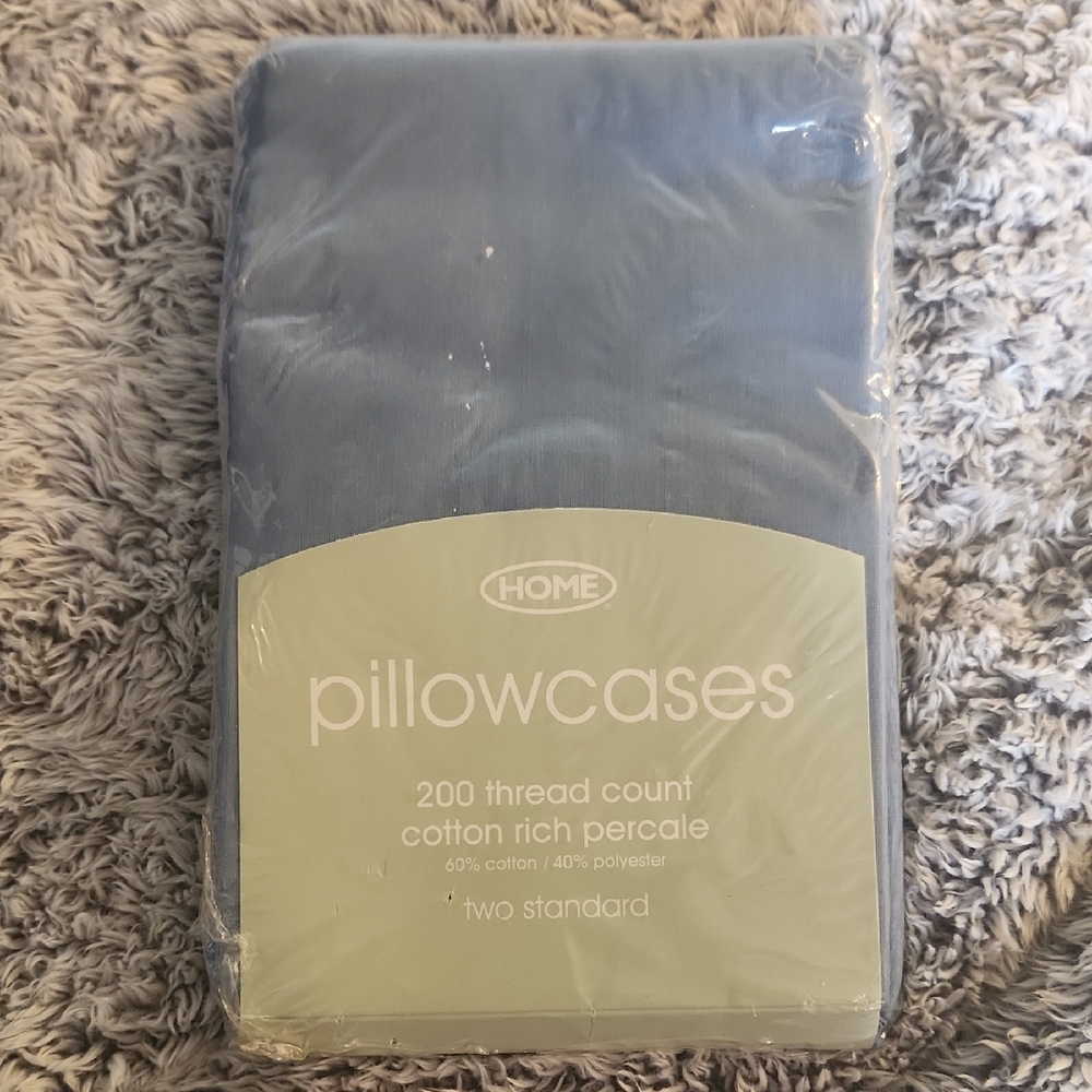 Blue Pillowcases - Cotton Rich Percale